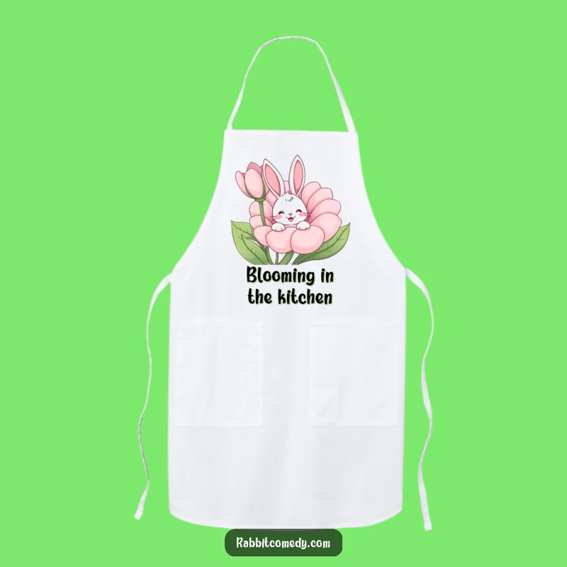 Funny Rabbit Wiggle Flower Apron - Cooking Cartoon Pet Protection Gift