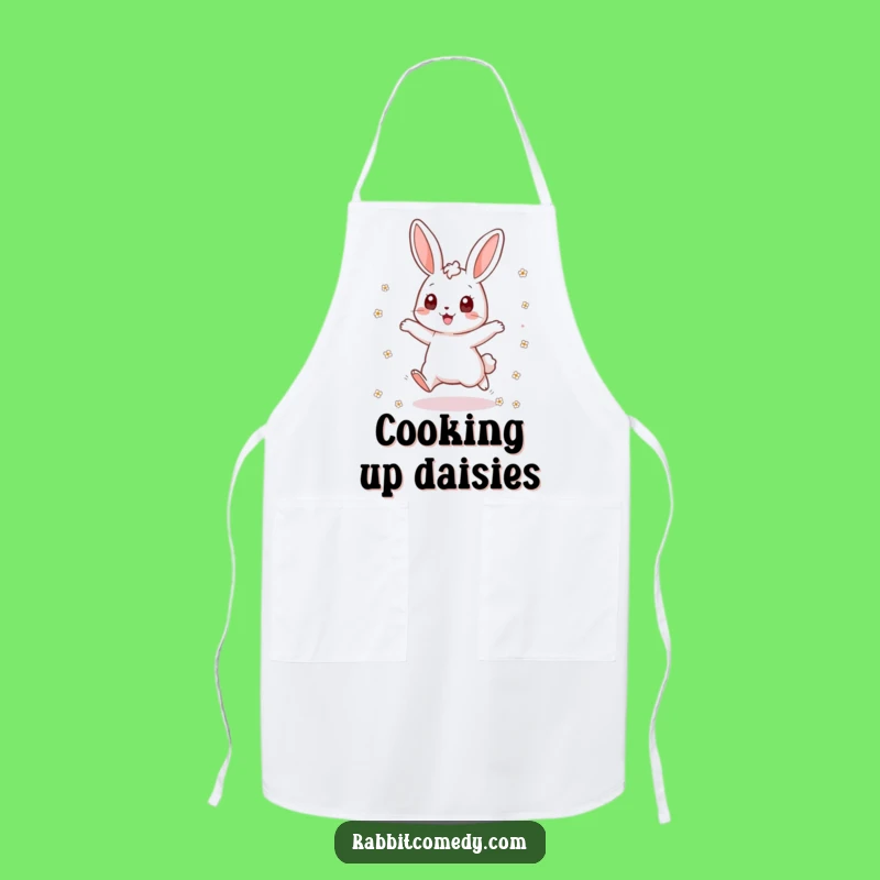 Funny Rabbit Apron: Flower Jumper Chef - Kitchen Fun & Practical Funny Gift!