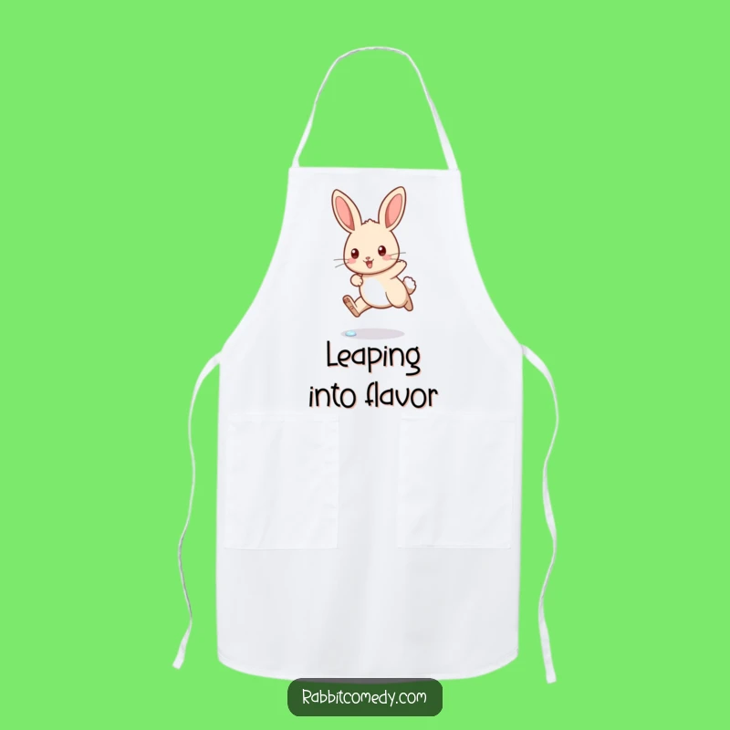 Funny Determined Rabbit Dewdrop Hop Apron - Cook with Comedic Spirit!