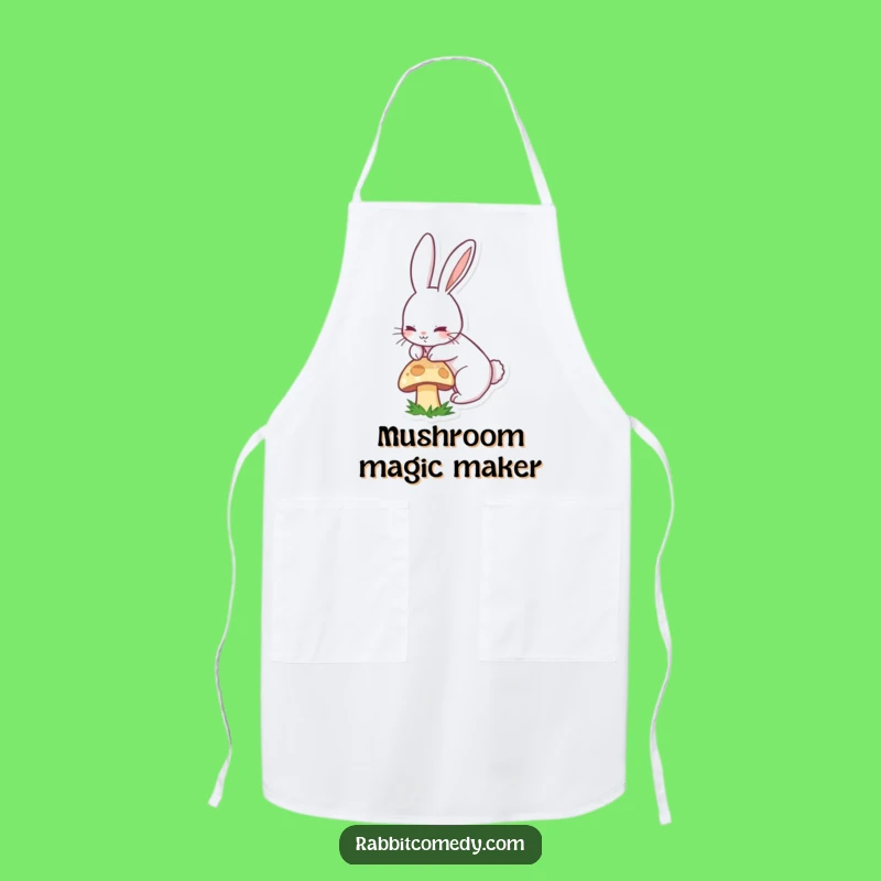 Funny Rabbit Apron - Kitchen Boinging Bunny Design, Whimsical Cooking Gift