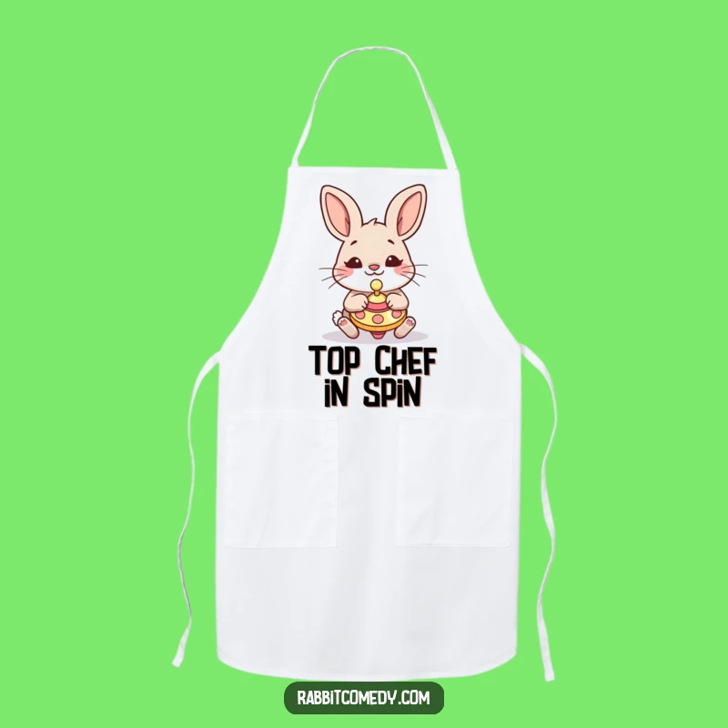 Funny Rabbit Apron: Silly Animal Spinning Top Kitchen Apron, Hilarious Cooking Gift!