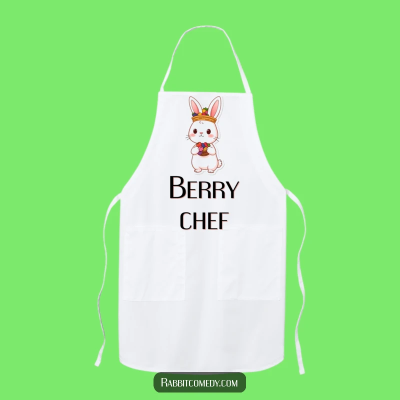 Funny Rabbit Berry Basket Apron: Whimsical & Hilarious Chef Gift