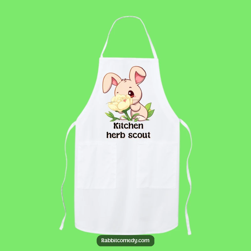 Funny Rabbit Clover Apron: Cook with Curiosity and Charm in the Kitchen