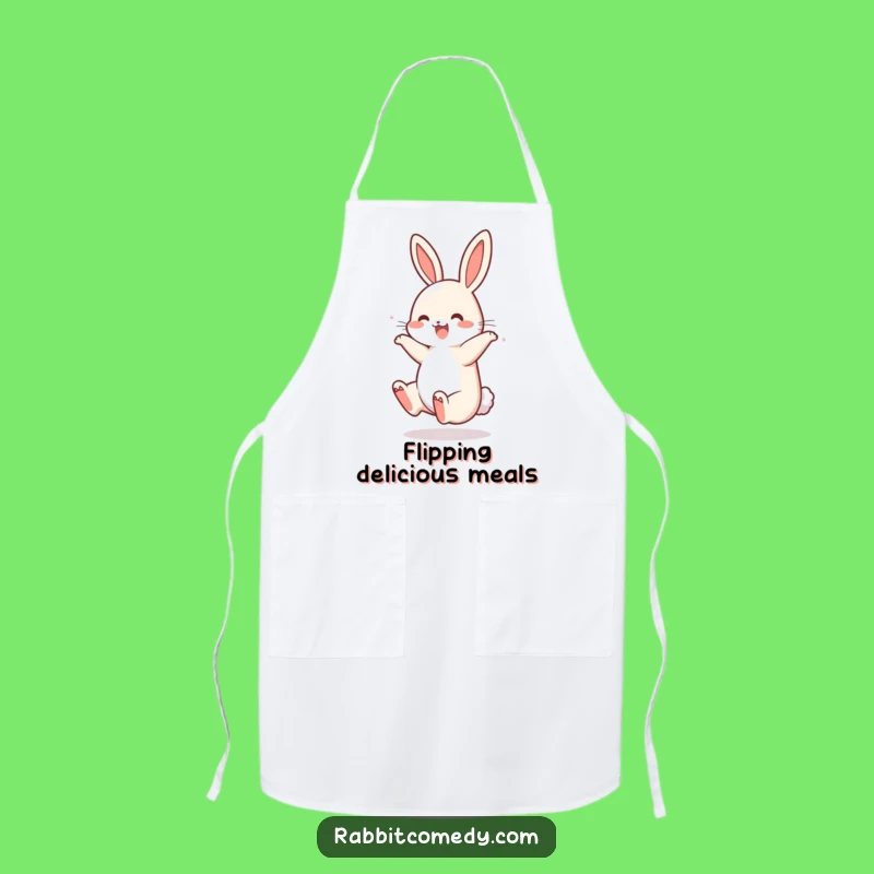 Funny Rabbit Somersault Apron - Cook with Joy, Like This Bouncing Hare!