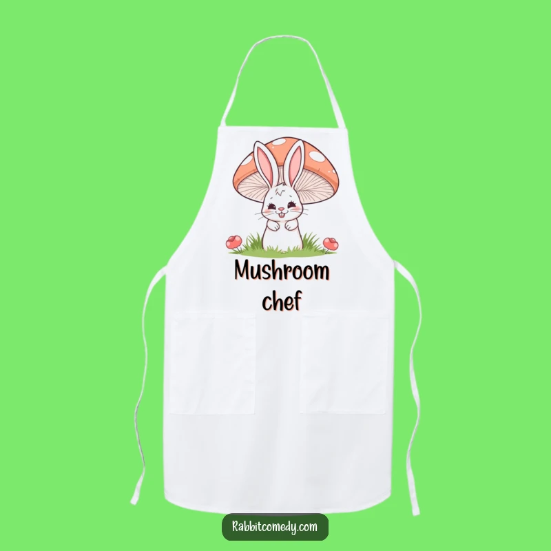 Funny Mischief Rabbit Mushroom Apron: Cook with a Grin and Playful Flair