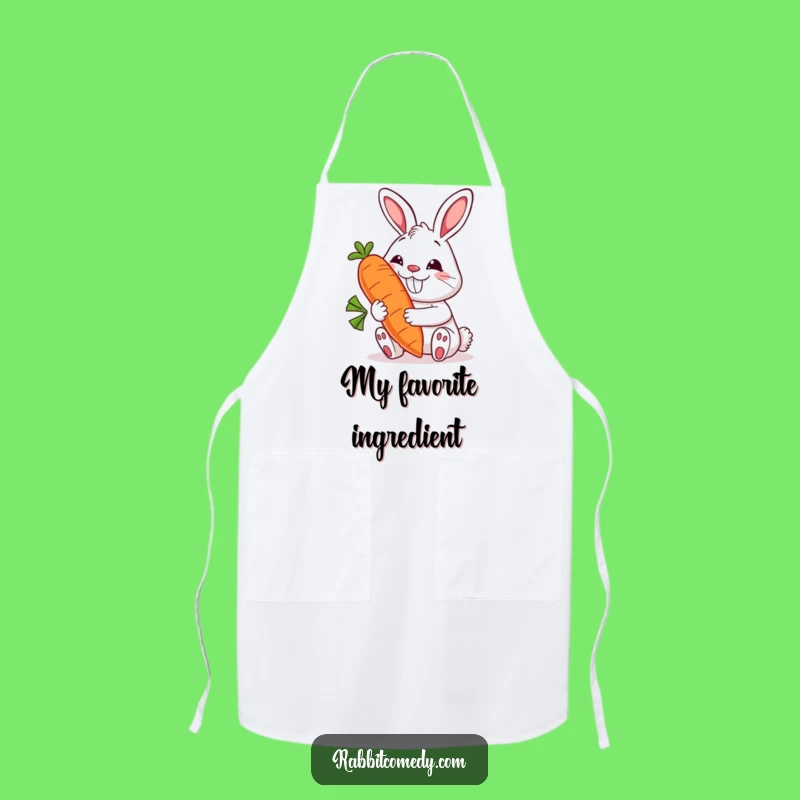 Funny Rabbit Apron: Grinning Chef Carrot - Kitchen Fun & Practical Funny Gift!