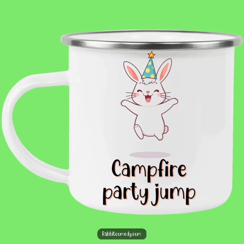 Funny Rabbit Party Camping Mug: Celebrate Outdoors with Joy