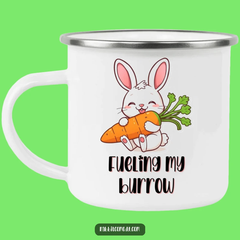 Funny Rabbit Campfire Mug: Enjoy Hot Drinks with a Giant Carrot, Ideal Funny Gift