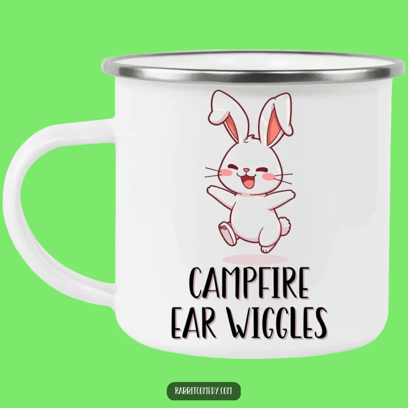 Funny Bouncing Rabbit Camping Mug: Durable and Comical for Outdoor Fun