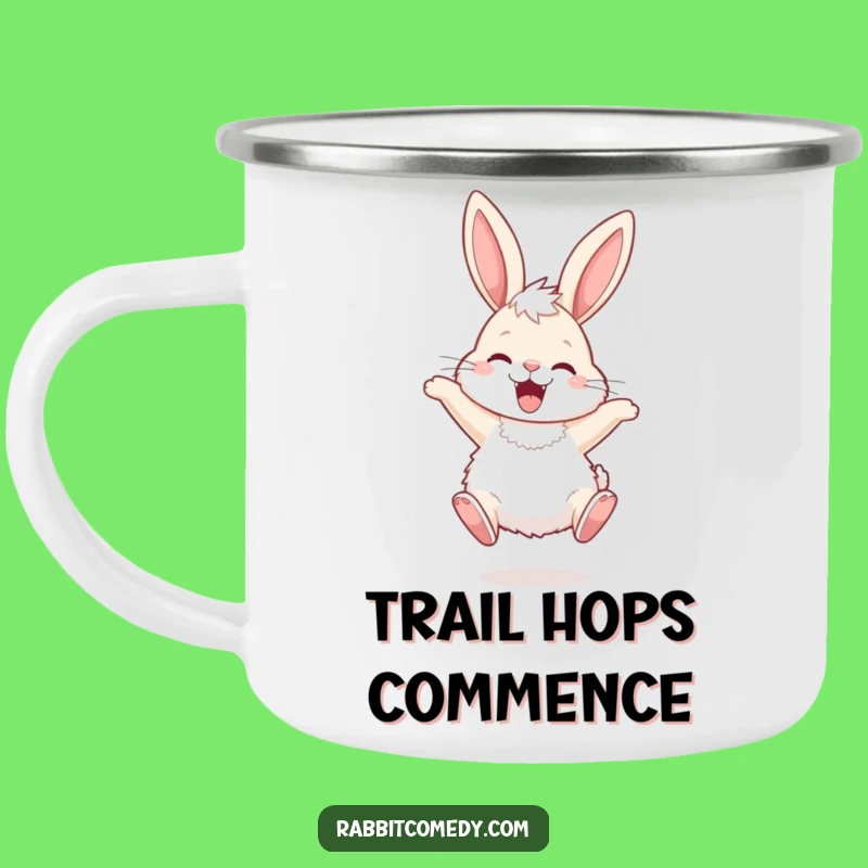 Funny Joyful Rabbit Hop Camping Mug: Durable and Hilarious for Outdoor Ecstatic Fun