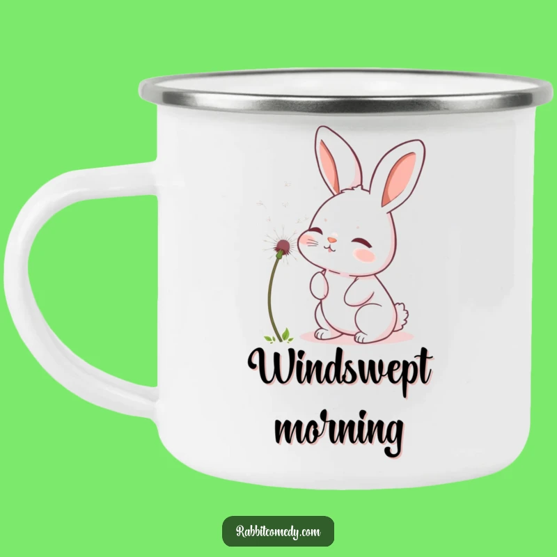 Funny Rabbit Dandelion Camping Mug - Durable Bunny Cup, Perfect Humorous Gift!
