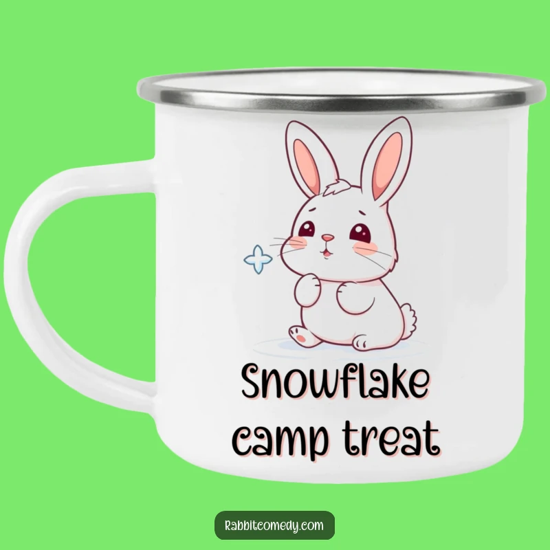 Funny Snowflake Rabbit Camping Mug: Warm Your Hands and Heart