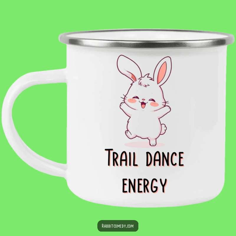 Funny Rabbit Dance Camping Mug: Enjoy Your Adventure with this Hilarious Floppy Ear Buddy