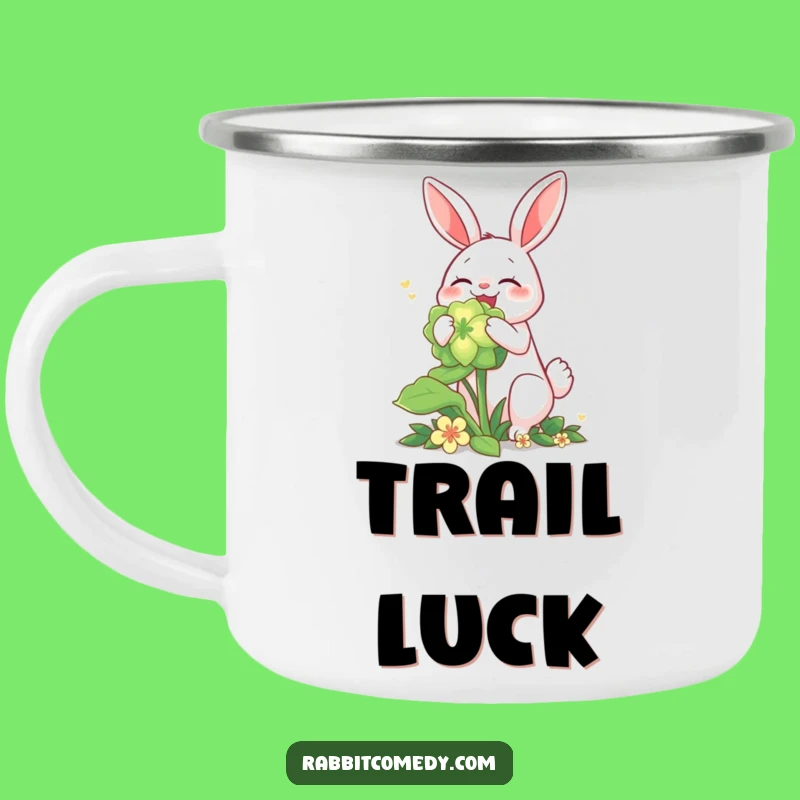 Funny Rabbit Glowing Clover Camping Mug - Magical Comedy Drinkware and Gift