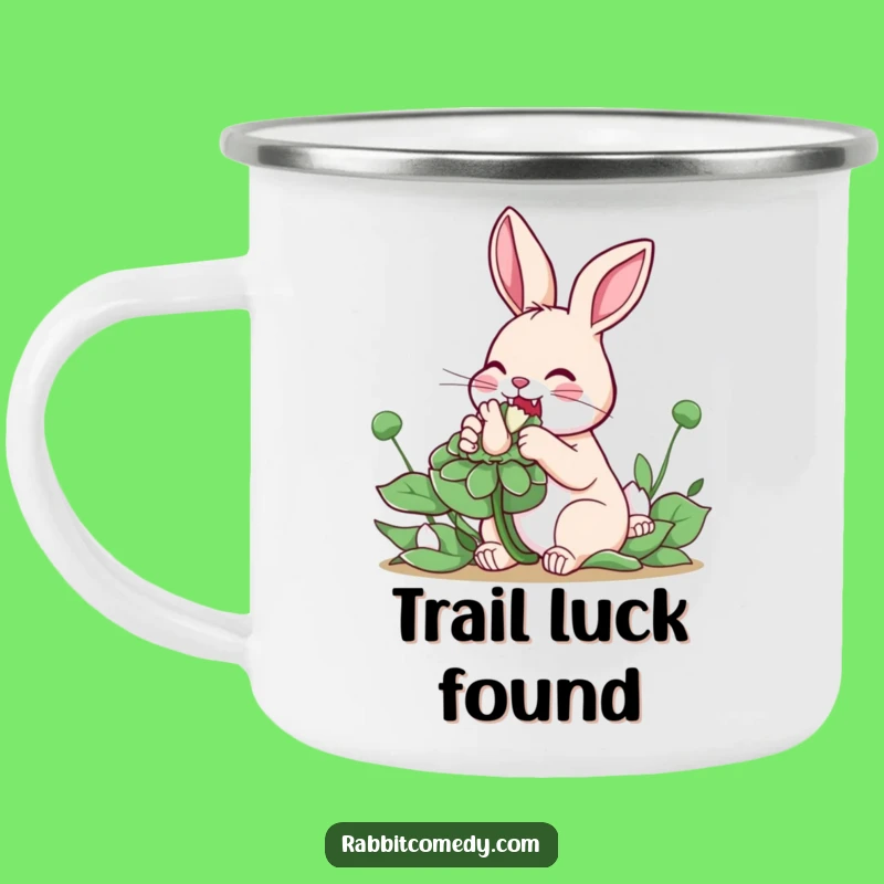 Funny Rabbit Clover Camping Mug - Lucky Sips Outdoors, Great Gift!