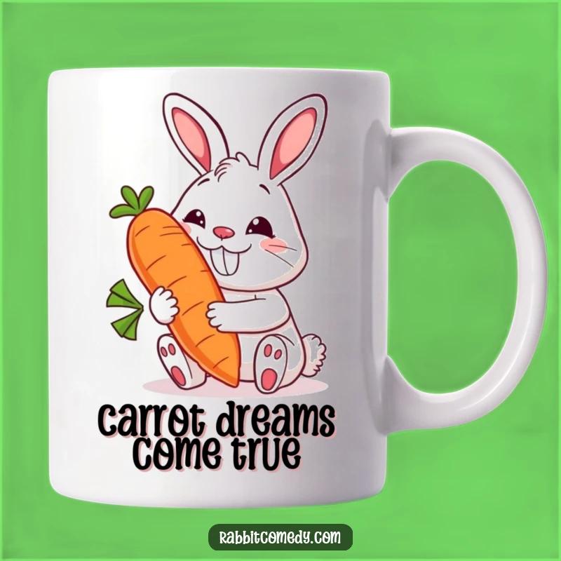 Funny Rabbit Mug: Grinning Carrot Lover - Hilarious Veggie Fan Funny Gift!