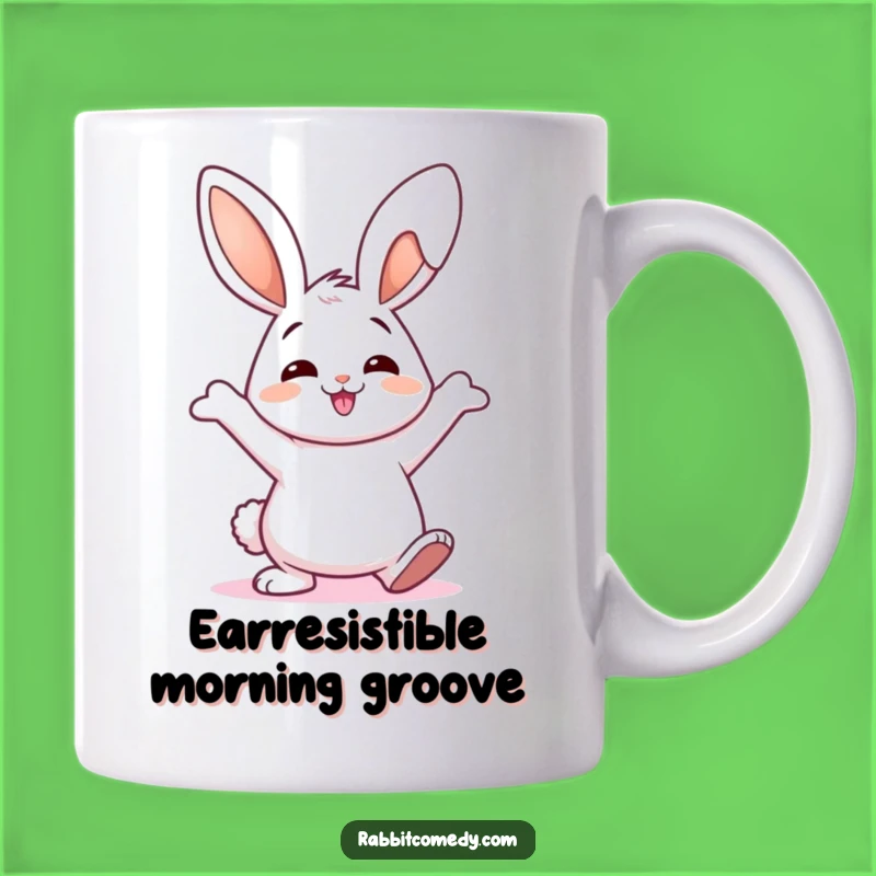 Funny Dancing Rabbit Mug, A Hilarious Wiggly Ear Gift for Rabbit Lovers