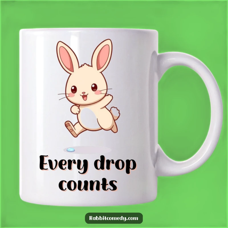 Funny Determined Rabbit Dewdrop Hop Mug - Perfect Gift for Enthusiasts!