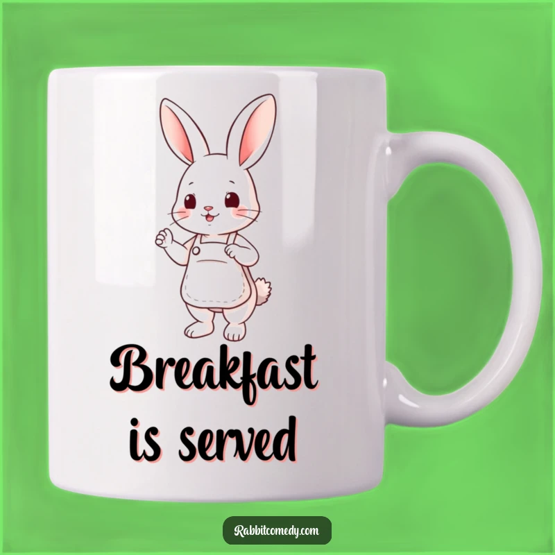 Funny Helpful Rabbit Mug - Cute Apron Bunny Gift for Kitchen or Office