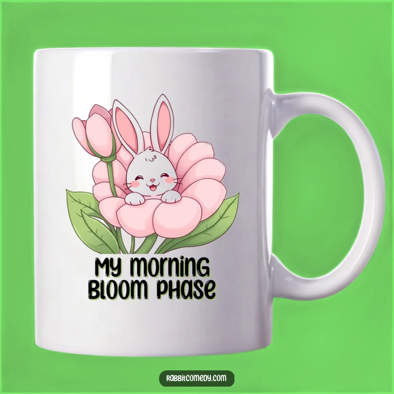 Funny Rabbit Wiggle Flower Mug - Adorable Cartoon Pet Perfect Gift