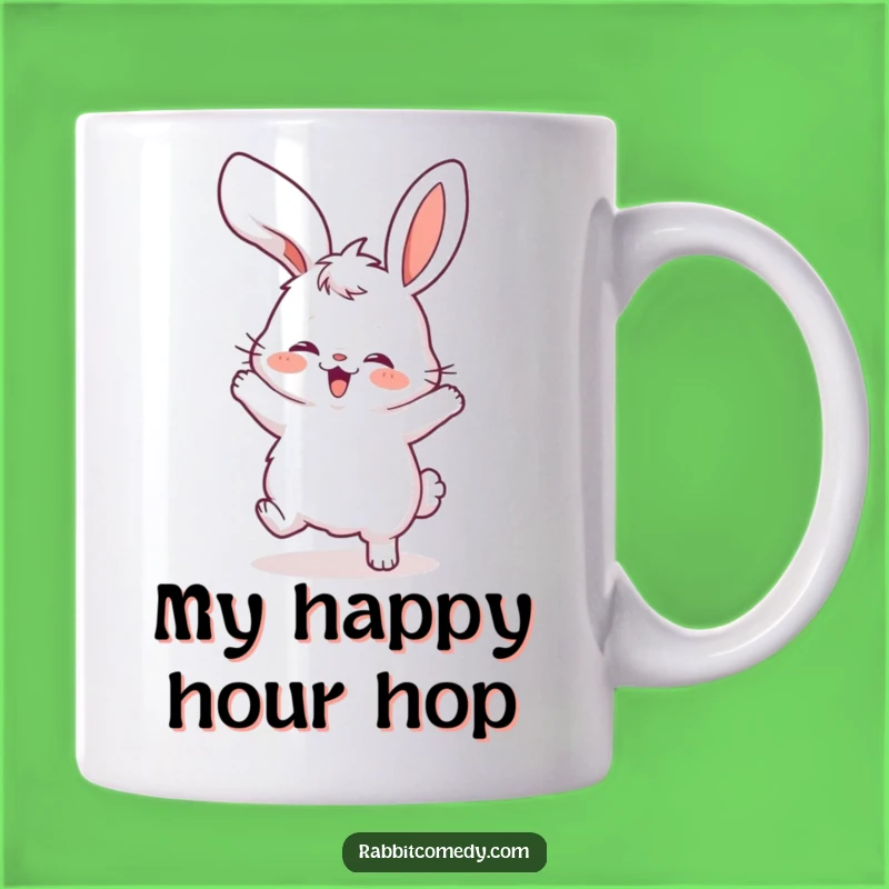 Funny Rabbit Dance Mug: A Hilarious Gift Featuring Floppy Ears and Silly Moves