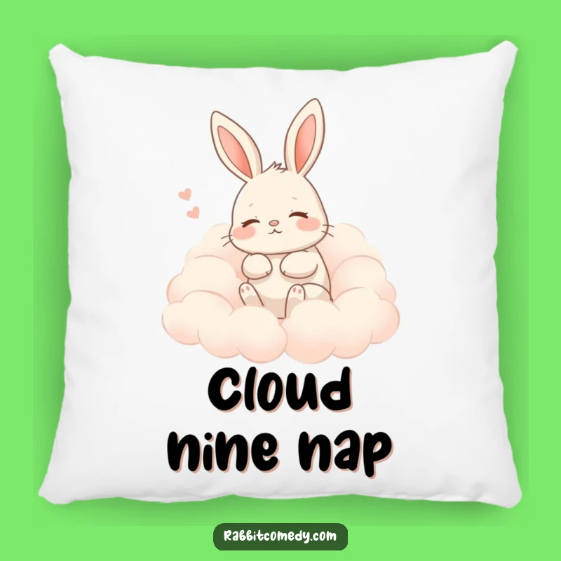Funny Contented Rabbit Cloud Sigh Pillow - Plush Comfort, Hilarious Peace!