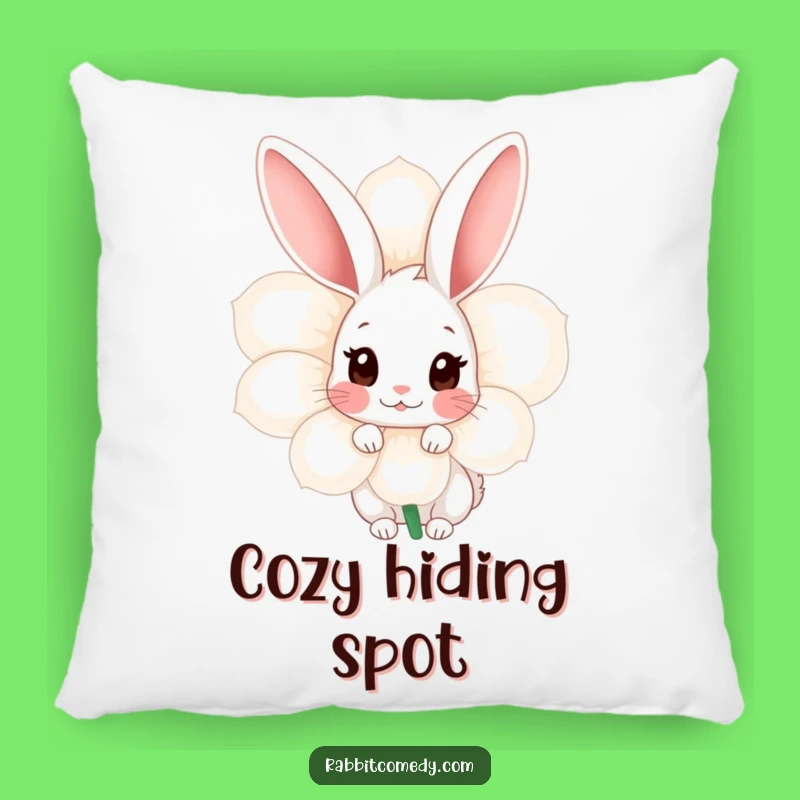 Funny Shy Rabbit Pillow - Snuggle Up with This Hidden Friend!