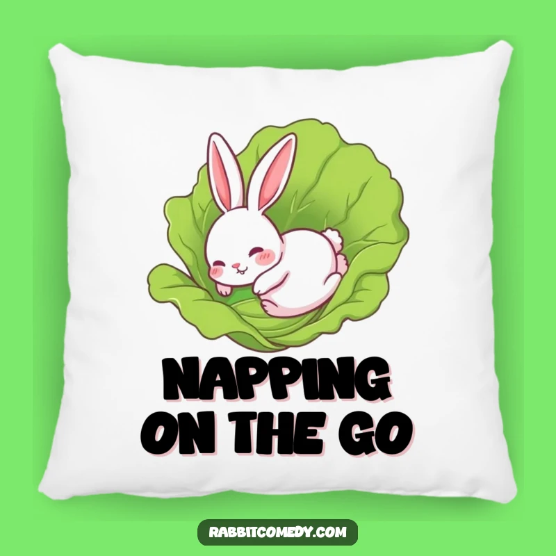 Funny Rabbit Lettuce Slide Pillow: Soft & Comical Cute Rabbit Gift