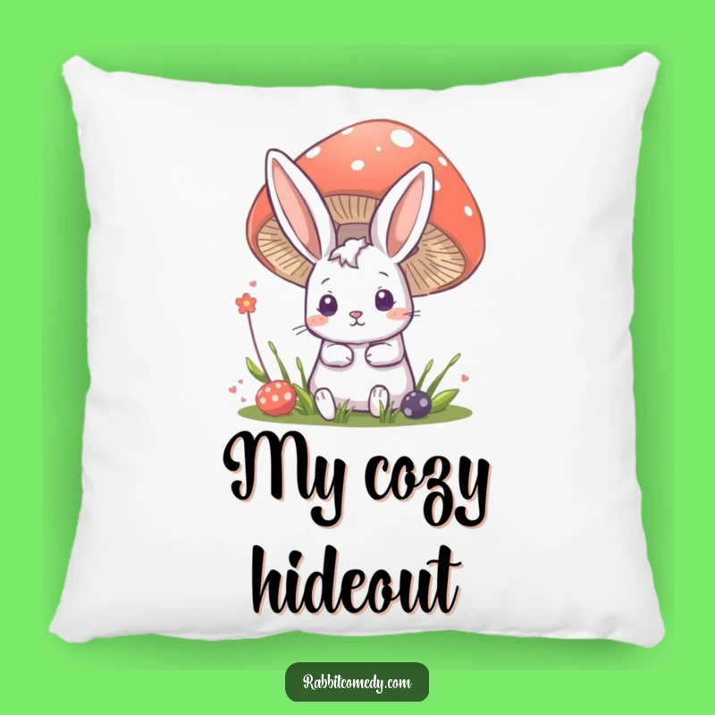 Funny Rabbit Mushroom Pillow - Cozy Bunny Cushion, Perfect Humorous Gift!