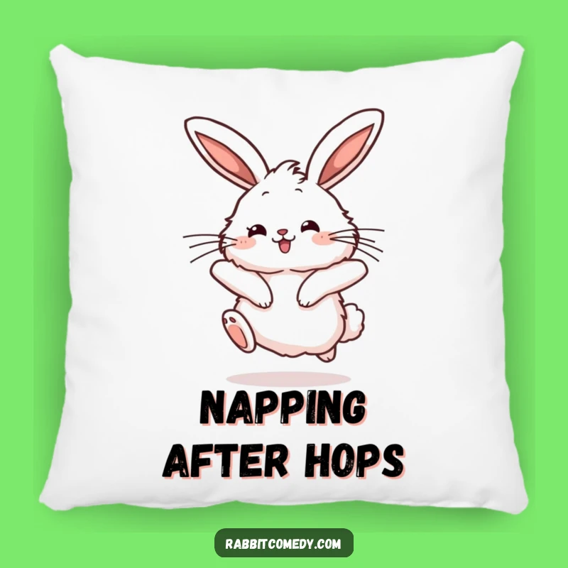 Funny Rabbit Pillow - Cozy Hop with Twitching Ears - Soft Whimsical Decor