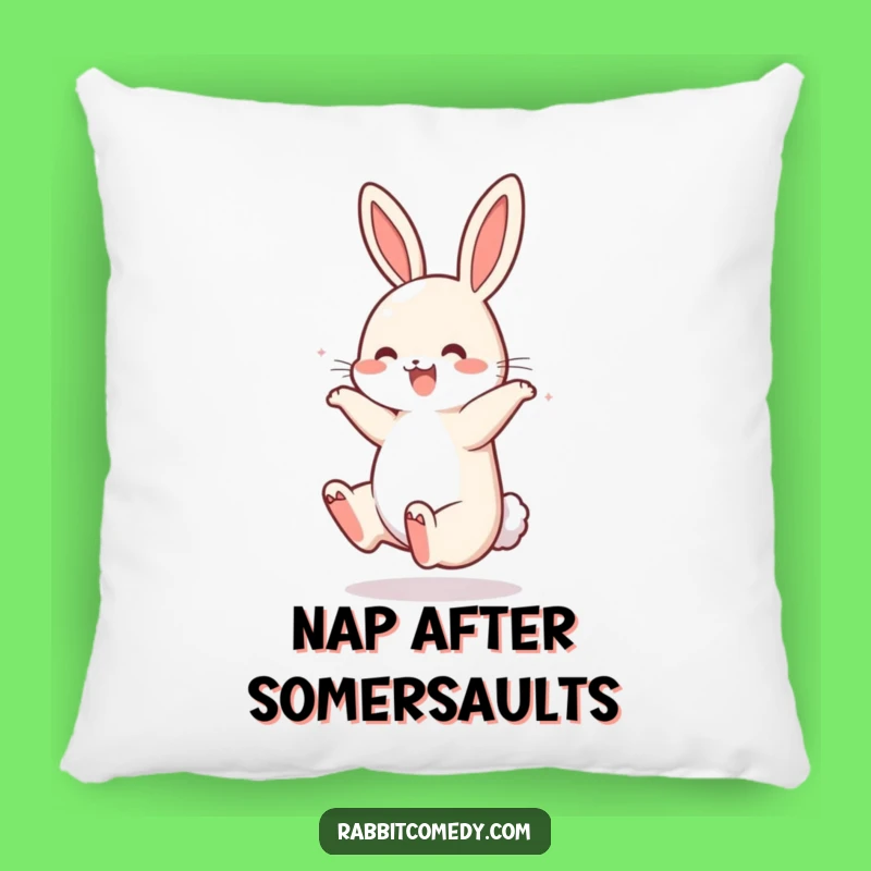 Funny Rabbit Somersault Pillow - Snuggle Up with This Joyful Hare!