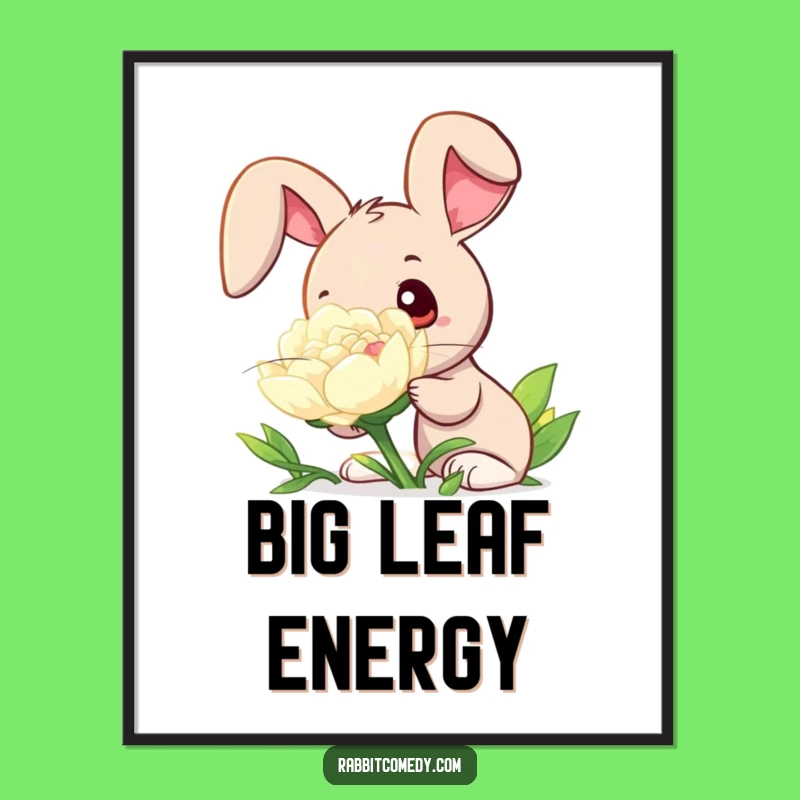 Funny Rabbit Clover Digital Art: Enchanting Wall Decor for the Curious Heart