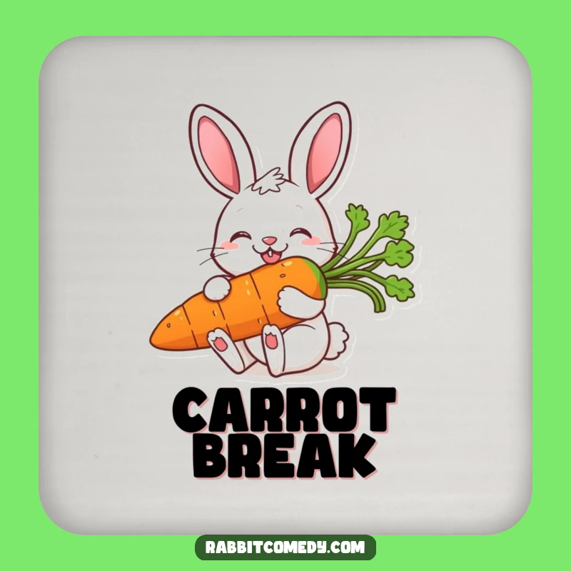 Funny Rabbit Carrot Coasters: Protect Surfaces with a Smile, Quirky Funny Gift Set