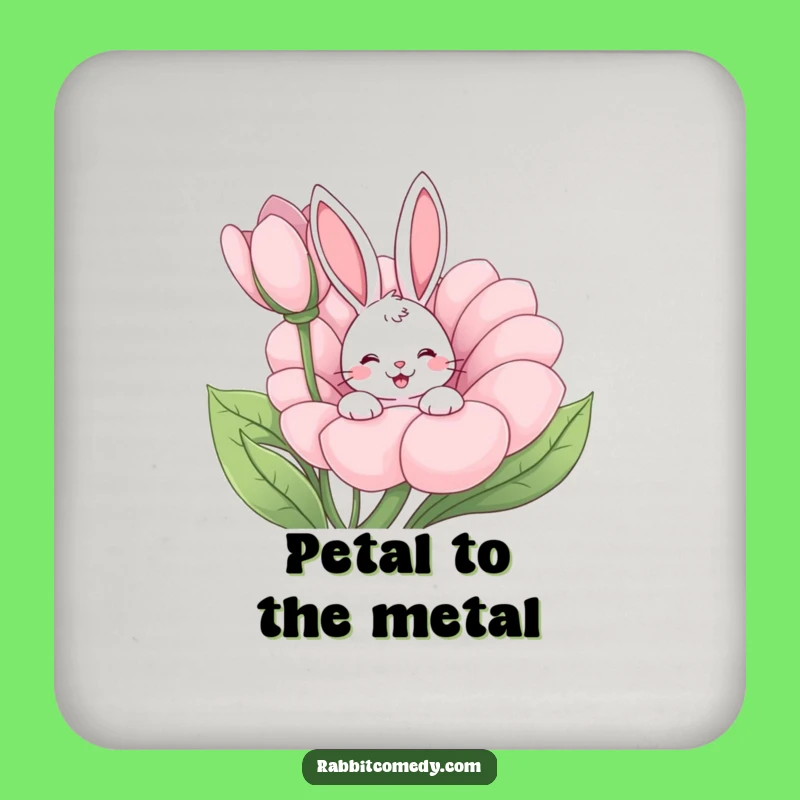 Funny Rabbit Wiggle Flower Coaster Set - Cute Cartoon Drink Protector Gift