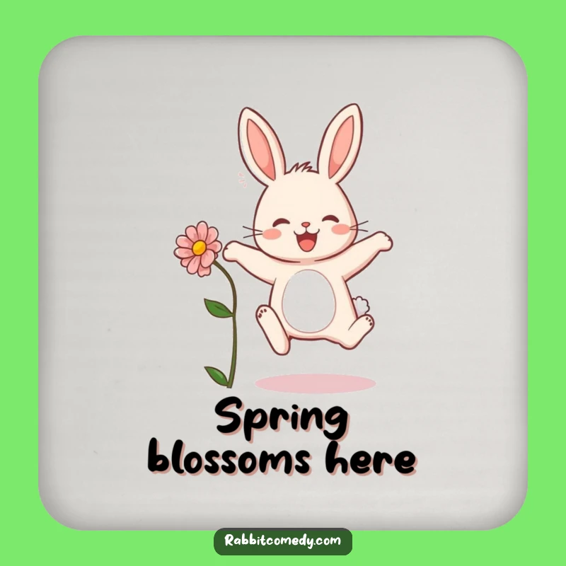 Funny Rabbit Flower Coaster - Spring Table Protection, Cute Bunny Gift