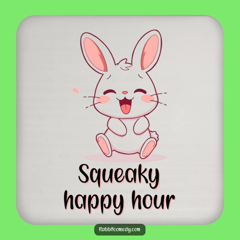 Funny Rabbit Stumble Coaster: Protect Surfaces with Humorous Charm