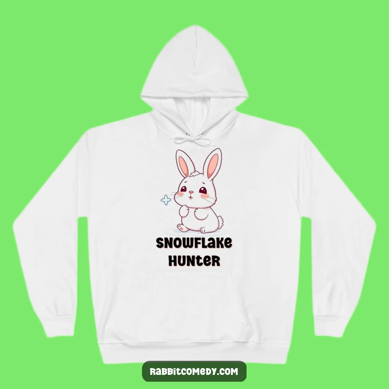 Cozy Snowflake Rabbit Hoodie: Warmth Meets Winter's Funny Charm