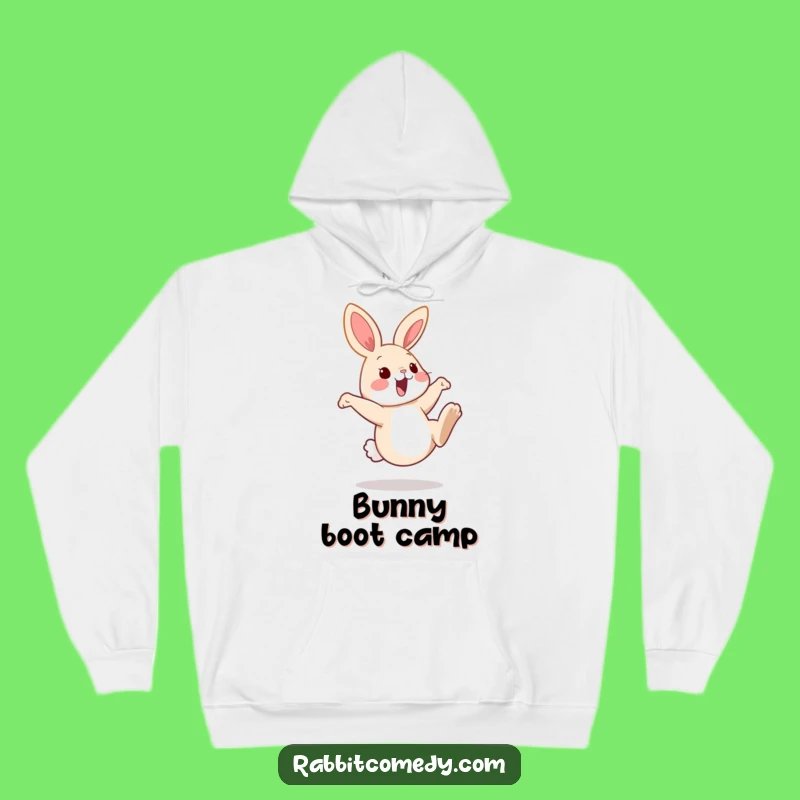 Funny Kicking Rabbit Hoodie: Get Cozy with This Playful Hare's Comfort