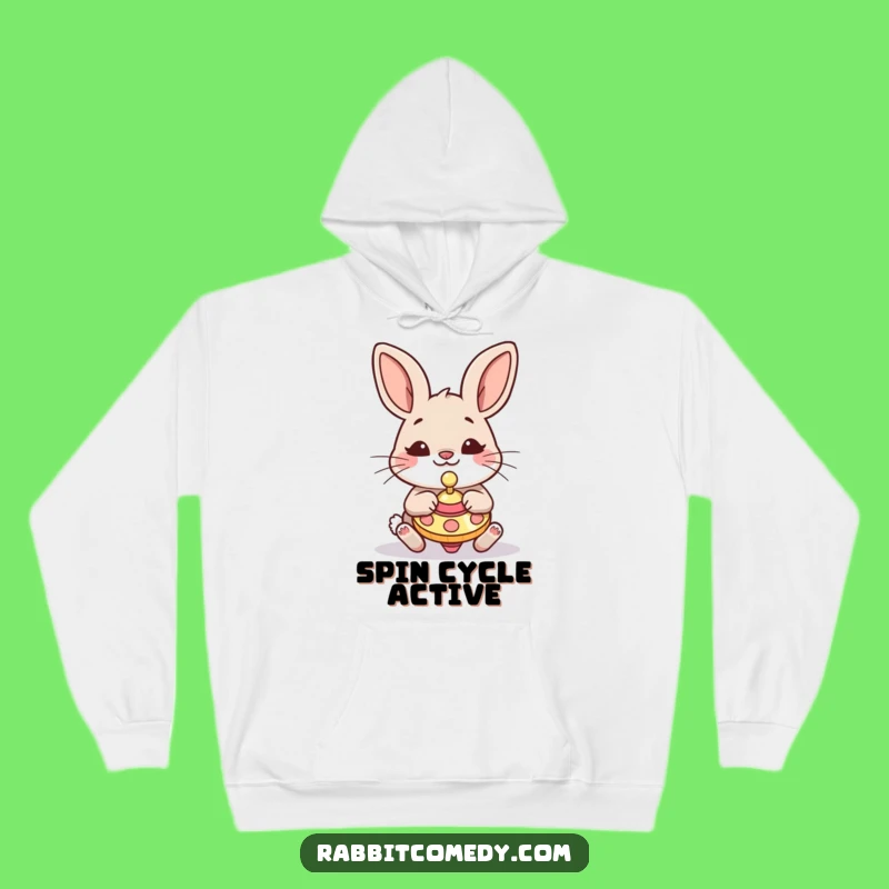 Funny Rabbit Hoodie: Silly Animal Spinning Top, Warm & Hilarious Cozy Gift!
