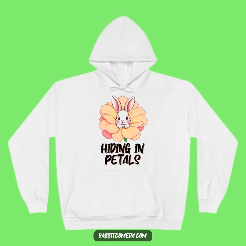 Cozy Funny Rabbit Flower Hoodie: Stay Warm with Floral Fun