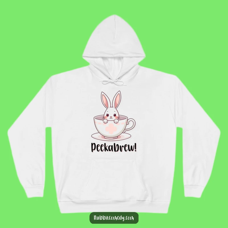 Funny Rabbit Hoodie: Teacup Cozy Peek - Warm & Whimsical Funny Gift!