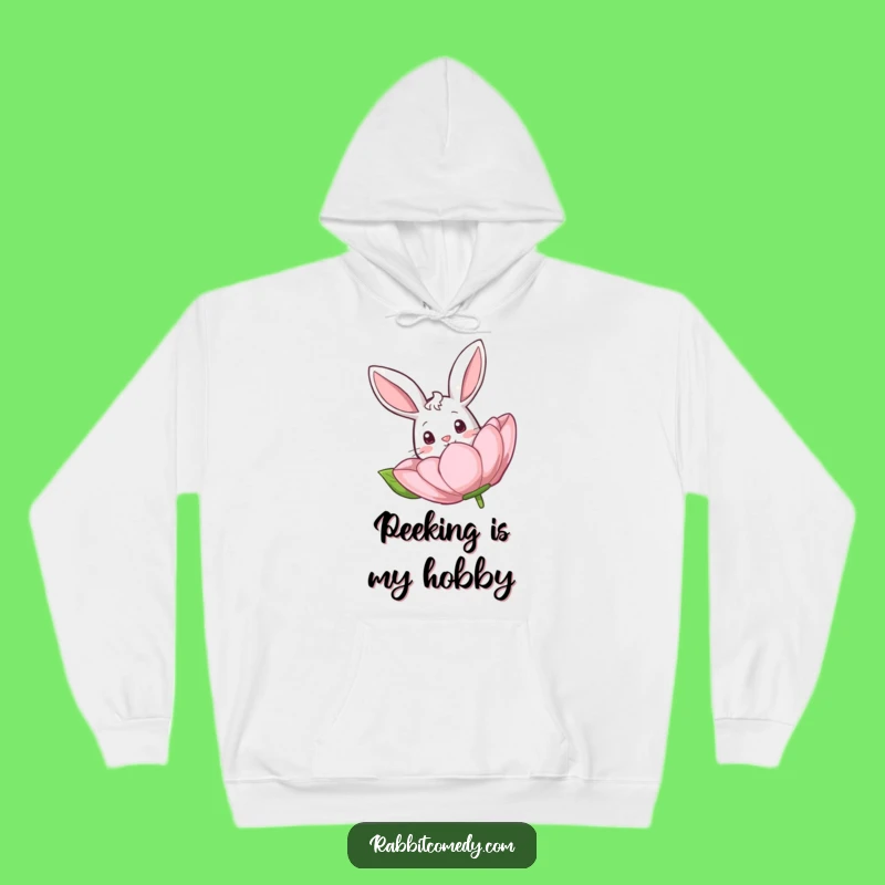 Funny Cozy Rabbit Flower Hoodie - Warm & Whimsical Animal Apparel Gift