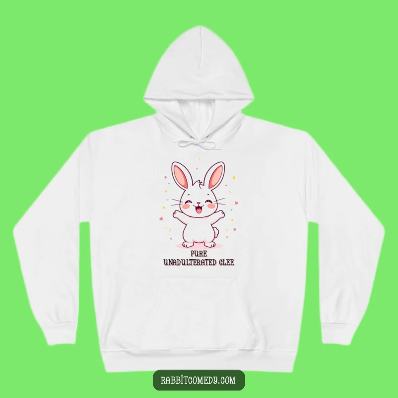 Funny Happy Rabbit Binky Hoodie: Cozy Up with Celebration!