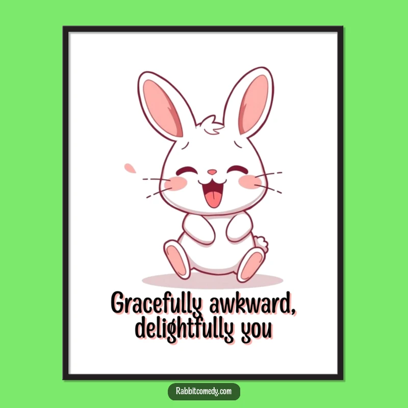 Free Printable Wall Art: Rabbit's Comical Stumble & Squeak