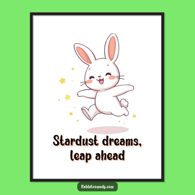 Free Printable Wall Art: Magical Rabbit Star Decor, Humorous Downloadable Art for Wonder