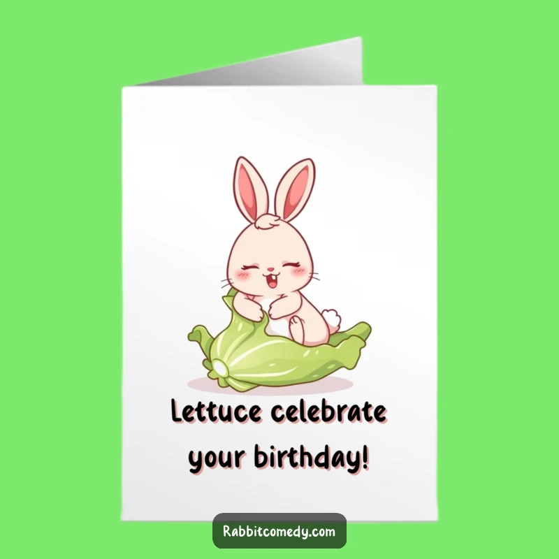 Funny Free Printable Birthday Card: Sliding Rabbit - Hilarious Downloadable Surprise