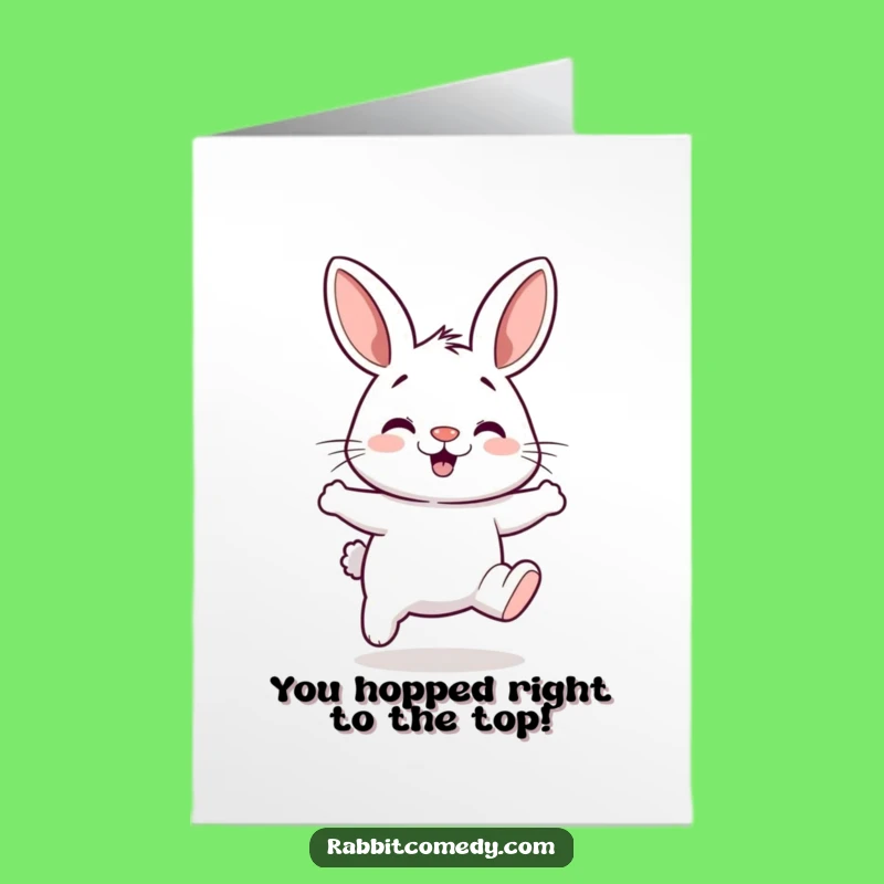 Free Printable Congrats Card: Silly Rabbit Hop Greeting Funny Downloadable Gift