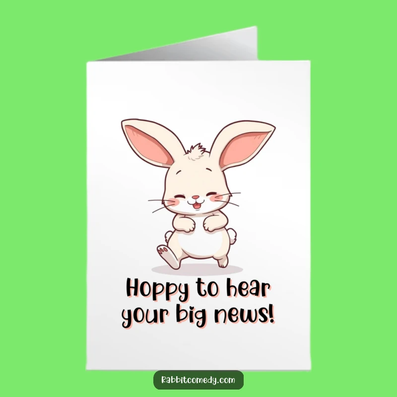 Stumbling Bunny Free Printable Congrats Card - Humorous Downloadable