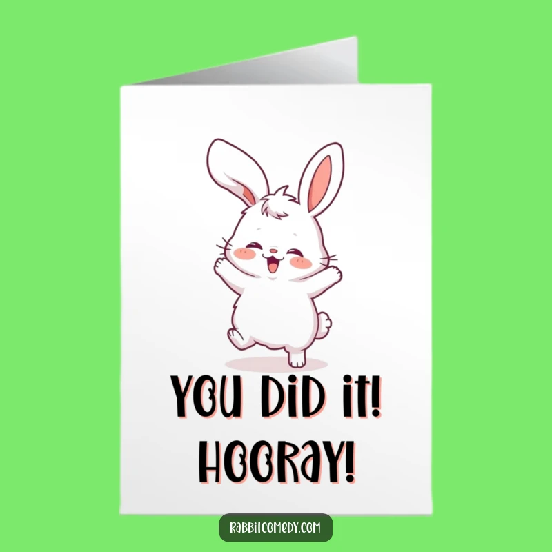 Free Printable Congratulations Card: Silly Rabbit Dance - Humorous Downloadable Greeting