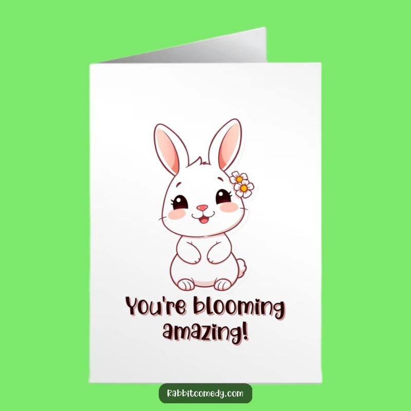 Free Printable Congrats Card: Sweet Rabbit Daisy downloadable gift!